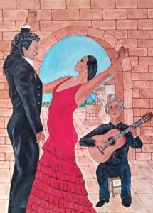 Voir le détail de cette oeuvre: groupe de flamenco